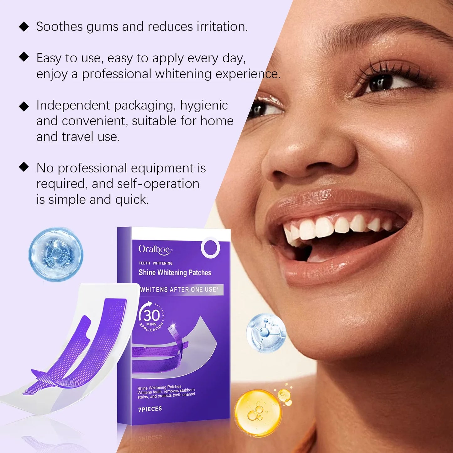Purple Teeth Whitening Strips Brighten Tooth Remove