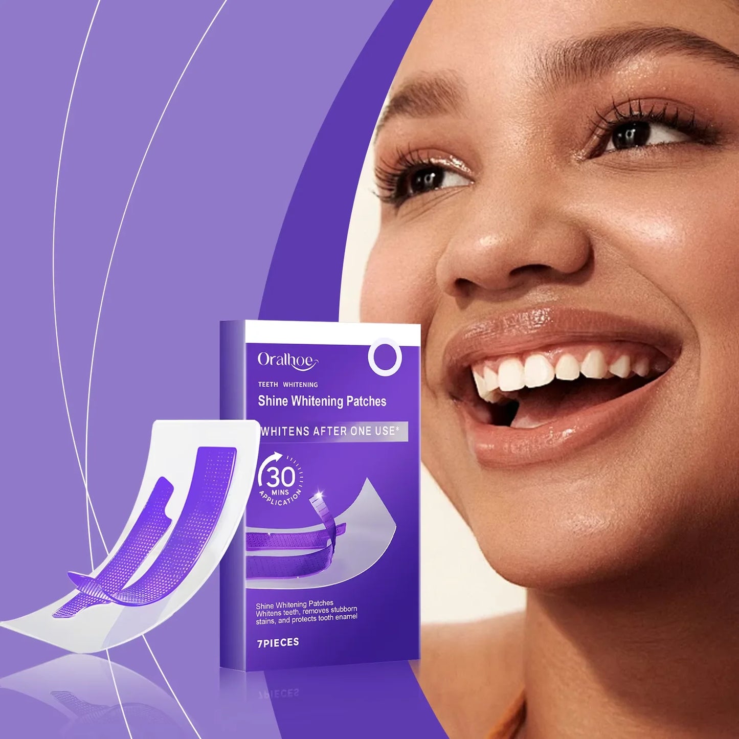 Purple Teeth Whitening Strips Brighten Tooth Remove